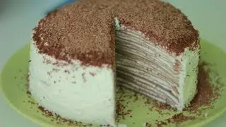 Рецепт блинного торта. Блинный торт с кремом.