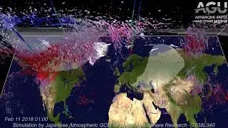 3D simulation of 2018 sudden stratospheric warming and polar vortex