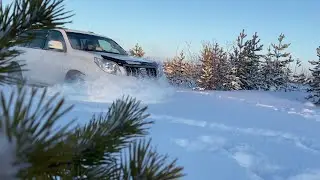 На прадо 150d по снегу