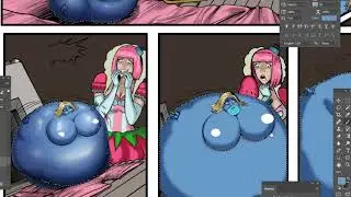 How to Color a Blueberry Girl Swelling Up