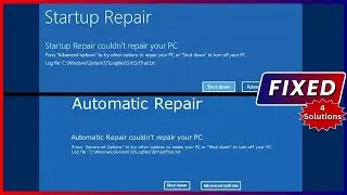 How to Fix Startup Repair - Automatic Repair - Repair couldn't repair your PC Windows 10 Windows 11