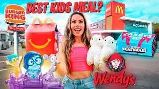 I Tried ALL Fast Food Kids Meals ! *RARE INSIDE OUT 2 TOYS*