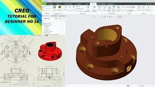 Creo Part Modeling Tutorial For Beginner No 16 || CAD exercise for Beginner || #CADCAMwithisrar