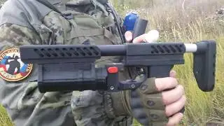 Первые тесты напечатанного Гранатомета для страйкбола...