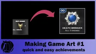 Making game art with photoshop tutorial, quick and easy achievements! Real life example.