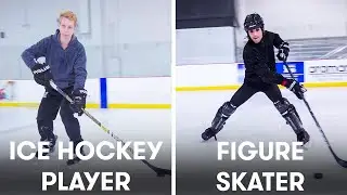 Figure Skaters Try to Keep Up With Hockey Players | SELF