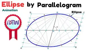 How to draw Ellipse by Parallelogram Method