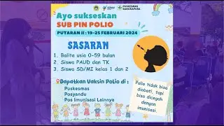 Ayo Ikut Sub-PIN Polio Agar Terhindar dari Polio #polio #imunisasi #anaksehat