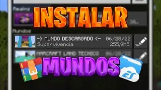 ✅Como INSTALAR MUNDOS en MINECRAFT PE/BEDROCK 1.19⚡ | (.mcworld y .zip)