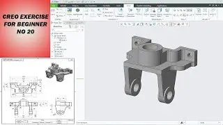 Creo Tutorial For Beginners No 20||CAD Exercise ||CAD Tutorial for Beginners ||CADCAMwithisrar