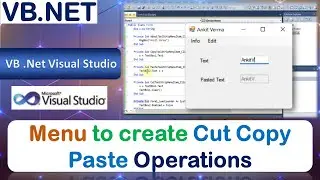 P63 | Menu to create Cut Copy Paste Operations | VB.NET