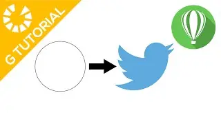 CorelDraw Tutorial #12 : Twitter Logo from ellipse ( G-Tutorial )