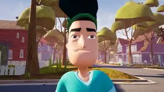 When you get too excited and your camera leave the player - Hello Neighbor