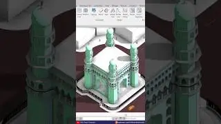 Charminar (Four Minarets) Model in Revit #revit  #revittutorials #enscape