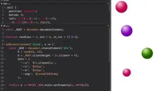 Physics demo: click to add bouncy balls!