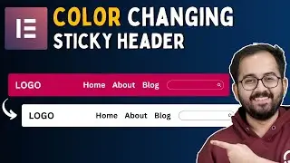 Change Sticky Header Color on Scroll (Elementor)