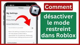 Comment désactiver le mode restreint dans Roblox (2024) | Désactiver le mode restreint sur Roblox