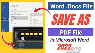 How to Save word .Docs file as PDF in Microsoft word |  | convert word into pdf in MS word