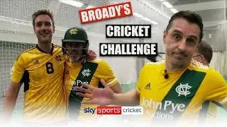 Jamie Carragher and Gary Neville take on Stuart Broads cricket challenge! 😅