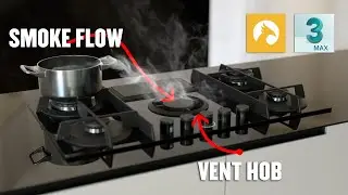 [Solved] How to make Smoke flow into a vent hood in 3DMax. Super Realistic  Simulation|chaos Phoenix