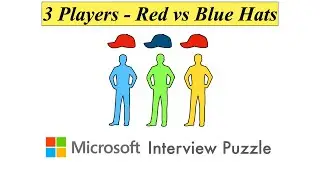 Red Hat vs Blue Hat Puzzle || Microsoft Interview Puzzles