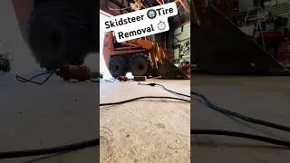 24 Second ⏱️ Skidsteer Flat Tire 🛞 Removal Repair #fast #speed #tires