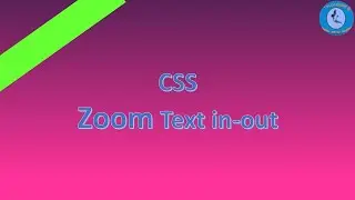 CSS animation - Text zoom in and Zoom out effect