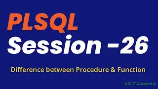 Oracle PL/SQL Tutorial Day -26 ✅ Difference between procedure and function in PLSQL✅