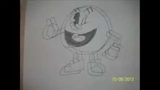 how to draw pacman step by step
