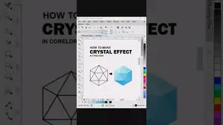 How To Make Crystal Effect in CorelDraw #shorts #coreldraw #crystals