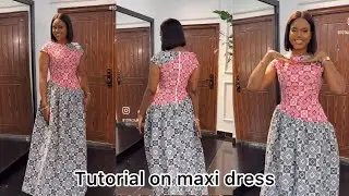 Tutorial on Asymmetric basque gathered dress with cap sleeves