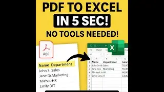 Copy Table from PDF to Excel in Seconds | Excel Tips 