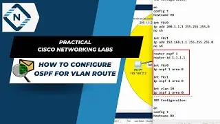 How to Configure OSPF for VLAN Route   | CISCO Packet Tracer | Video # 38