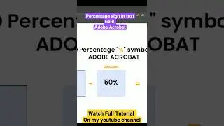 Percentage sign in pdf acrobat 