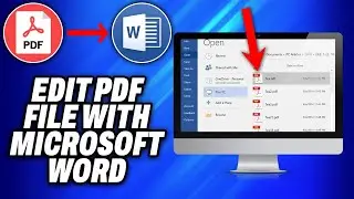 How To Edit PDF file with Microsoft Word (2024) - Easy Fix