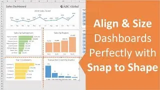 Align & Size Excel Dashboard Elements with Snap to Shape