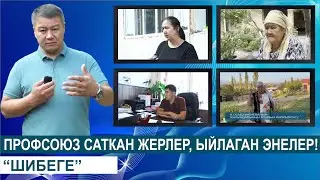 ПРОФСОЮЗ САТКАН ЖЕРЛЕР, ЫЙЛАГАН ЭНЕЛЕР!//ШИБЕГЕ