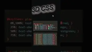 Glowing 3D Text Effect | CSS 