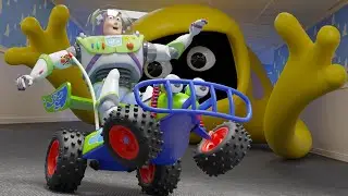 Bone Thief vs Buzz Lightyear and Rc Car from Toy Story