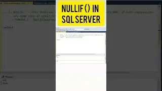 NULLIF Function Sql |  Null Handling Functions in Sql #mysql #sql #sqlserver #ytshorts #shorts #tech