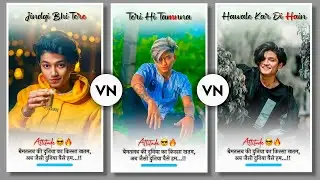 Attitude Shayari For Boys Status Video Editing | Vn Video Editing | Attitude Video Editing |4KStatus