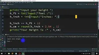 How to convert height in feet and inches to centimeters in python