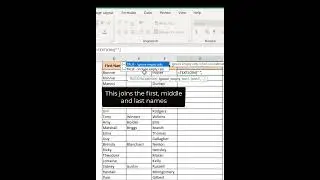 How to join first, last and middle name in excel 