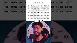Selectable Grid in React JS 🔥🔥 