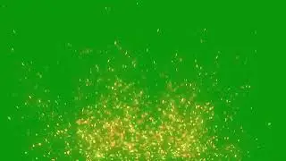 Green screen fire dust particles sparks effect