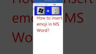 how to insert emoji in MS Word