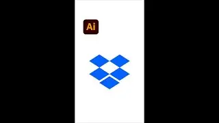 Dropbox Logo Design Illustration - Adobe Illustrator tips #shorts - Design.lk