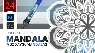 Mandala 🤍 (24-30) #COLORFULMANDALA #PHOTOSHOP #SPEEDART #30DAY30MANDALAS