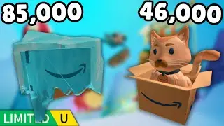 LIMITED UGC ITEMS! How to get FROZEN BOX & CAT IN THE BOX HEAD in AMAZON'S HOLIDAY DASH on ROBLOX!