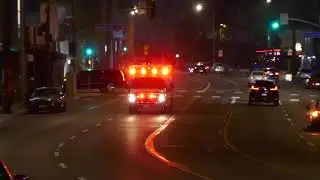 Ambulance sirens Sunset Blvd Los Angeles California USA December 12, 2023